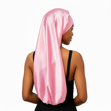 Extra Large Satin Sleep Bonnet - Elastic & Comfortable Night Cap for All Hair Types Bonnet - gallery 1