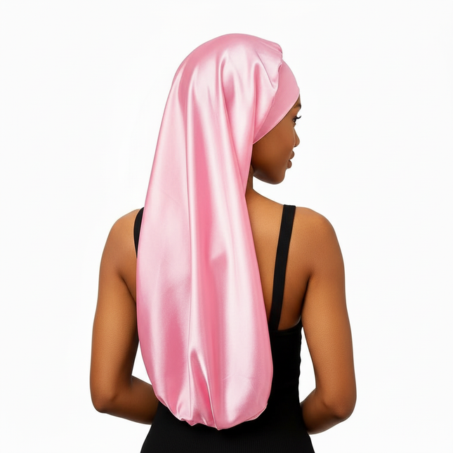 Extra Large Satin Sleep Bonnet - Elastic & Comfortable Night Cap for All Hair Types Bonnet - gallery 1