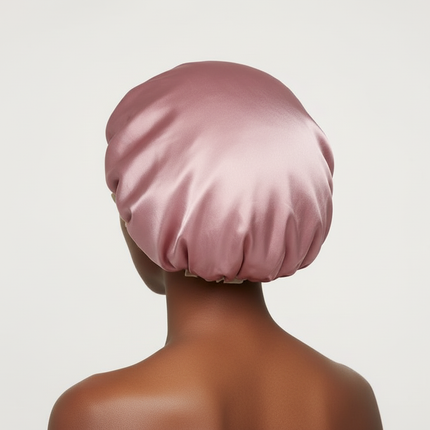 25cm Double Layer Waterproof Bath Hat Satin Cloth Shower Cap Round Dot Shower Hair Cover Women Supplies Hair Salon Bathing Caps - gallery 1