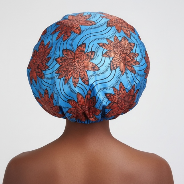 New Women's Extra Large Hair Cap For Sleeping African Printed Satin Cap Elastic Night Turban Artificial Silk Chemo Bonnet - gallery 1