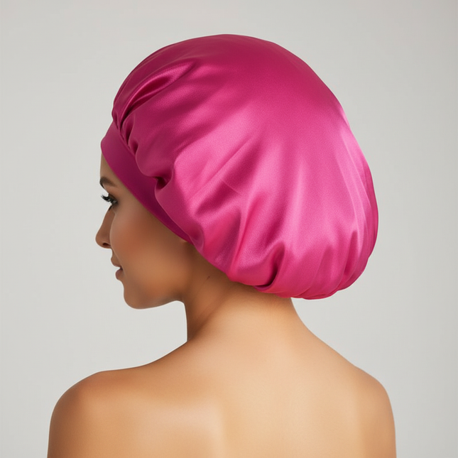 New Satin Wide Brim Nightcap Silky Bonnet Hair Wrap For Sleeping Sleep Cap With Elastic Soft Band Styling Cap Wash Face Nightcap - gallery 1
