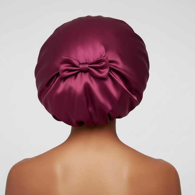 Women Satin Tie Bonnet Spandex Wide Stretchy Band Long Tail Satin Cheveux Nuit Silk Sleeping Night Cap Bonnets for Women - gallery 1