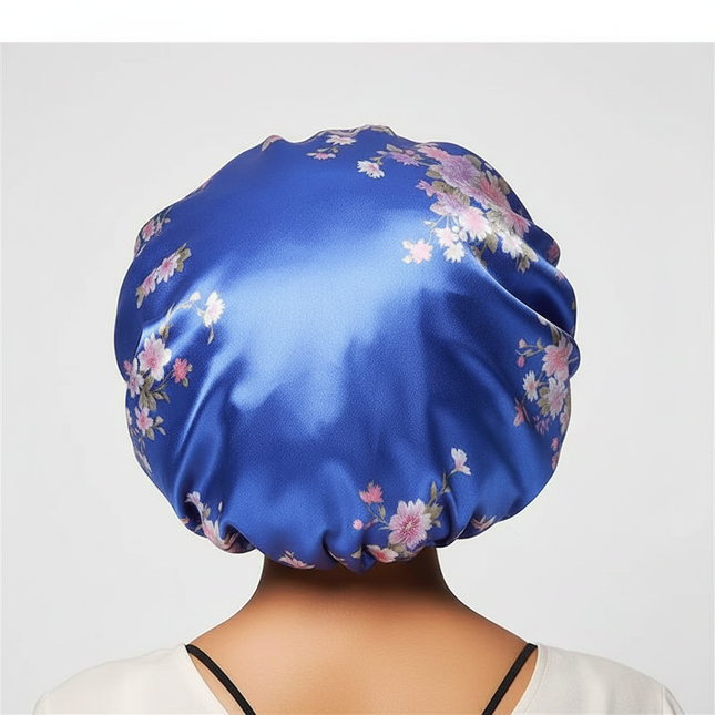 New Satin Hair Caps for Sleeping Women Bath Wide-brimmed Headwear Cover Hat Curly Hair Styling Accessories Hair Cap for Sleeping - gallery 1