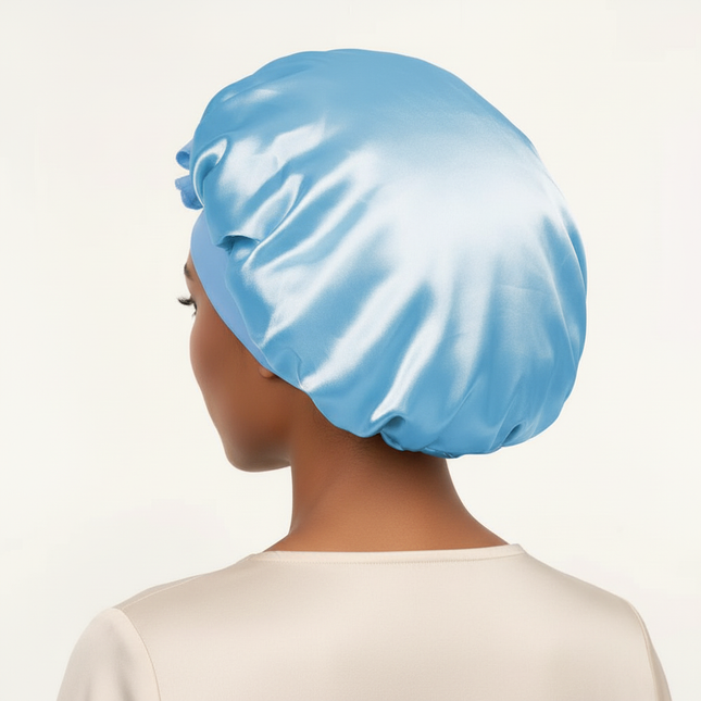 Satin Bonnet Silk Bonnet Adjustable Bonne For Sleeping Hair Bonnet With Tie Band Bonnets For Women Men - gallery 1