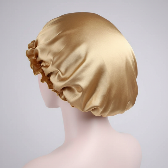 1X Hair Satin Bonnet For Sleeping Shower Cap Silk Bonnet Bonnet Femme Head Cover Flower Elastic Band Women Night Sleep Cap - gallery 1
