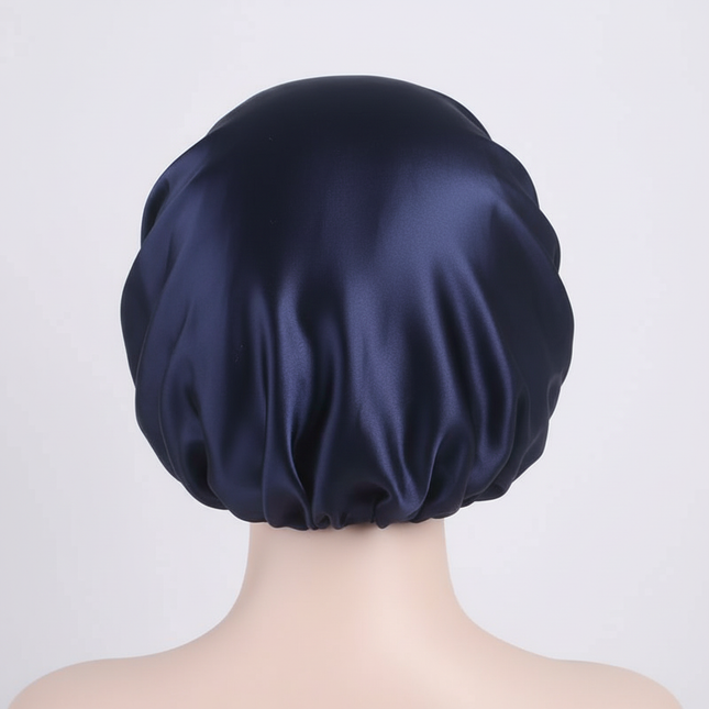 Women Shower Caps Adjusting Button Night Hat New Satin Hair Cap for Sleeping Invisible Flat Imitation Silk Round Haircare - gallery 1