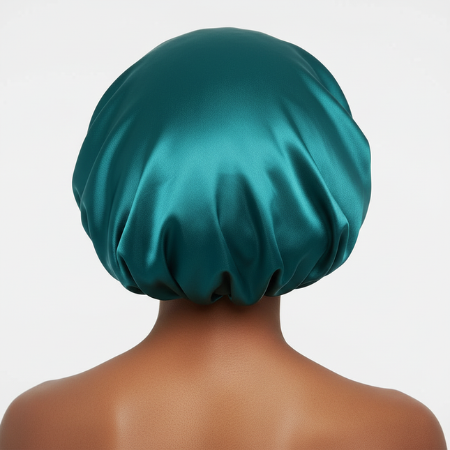Sleep Bonnet Large Size Black Slim Band Elastic Shiny Headwear Soft Women Long Curly Hair Wrap Satin Hat Sleeping Home Supplies - gallery 1