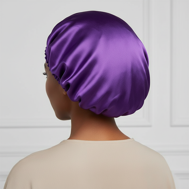 Adjustable Women Satin Sleeping Hat Ladies Fashion Elastic Hair Cap Breathable Nightcap Hair Bonnet Hat Bathroom Shower Cap - gallery 1