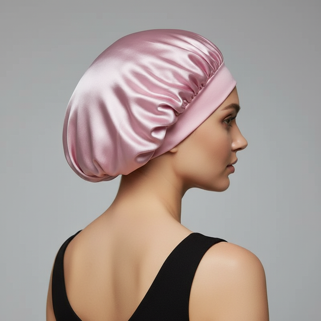 Satin Wide-brimmed Nightcap Styling Silk Headband for Sleeping Nightcap with Elasticated Floppy Band Cap Hair Shower Cap - gallery 1