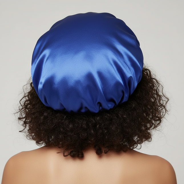 Newest Arrival Women Satin Bonnet Cap Fashion Elastic Wide Band Hair Protect Head Cover Night Sleep Hat Beauty Salon Cover Hair - gallery 1