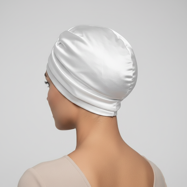 Women Satin Solid Sleeping Hat Double Layered Night Sleep Cap For Women Shower Caps Waterproof Sleeping Hair Bonnets Cap - gallery 1
