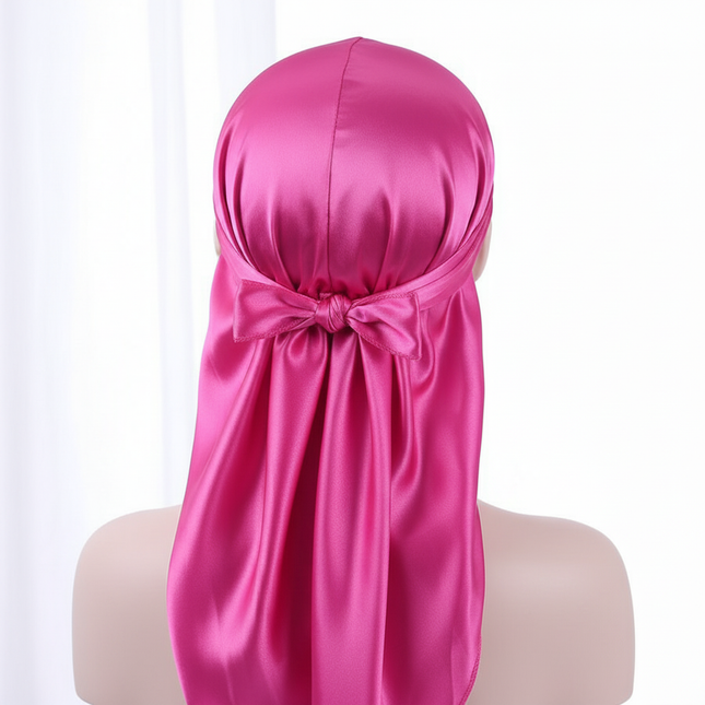 Unisex Silky Durags Bandanas Turban Hat Wigs Doo Men Satin Durag Biker Headwear Headband Hair Accessories Extra Long Tail Du-Rag - gallery 1