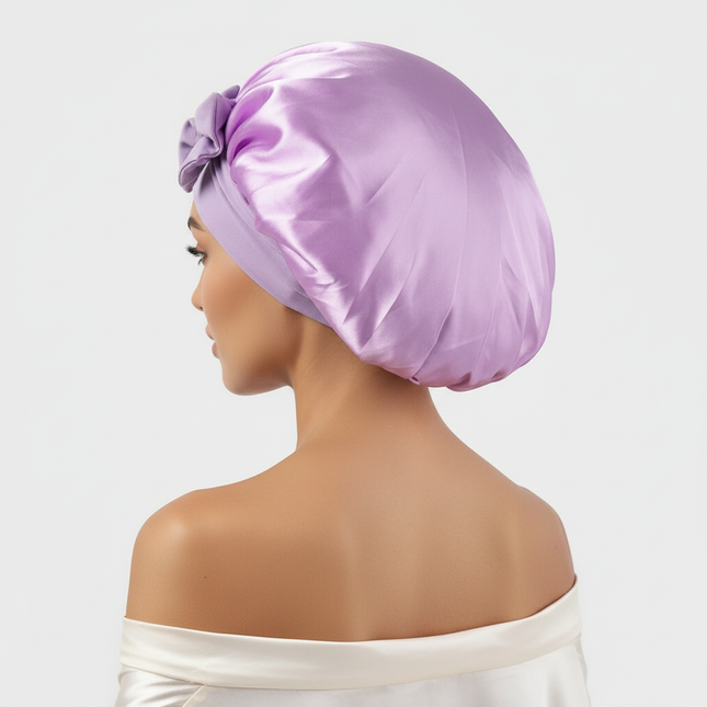 Satin Bonnet Silk Bonnet Adjustable Bonne For Sleeping Hair Bonnet With Tie Band Bonnets For Women Men - gallery 1