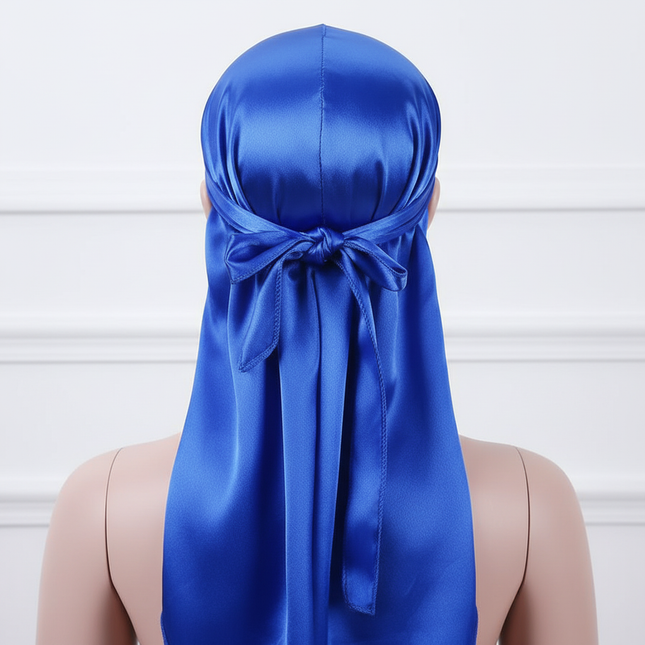 Unisex Silky Durags Bandanas Turban Hat Wigs Doo Men Satin Durag Biker Headwear Headband Hair Accessories Extra Long Tail Du-Rag - gallery 1