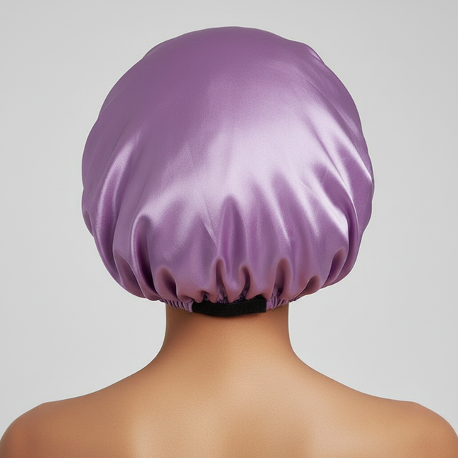 Satin Hair Cap Sleeping Shower Cap Invisible Flat Imitation Silk Round Haircare Headwear Ceremony Adjusting Button Night Hat - gallery 1
