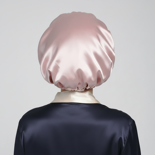 New Women Solid Reversible Satin Bonnet for Curly Hair Cap Double Layer Adjustable Sleep Cap Elastic Hair Cap Haircare Night Hat - gallery 1
