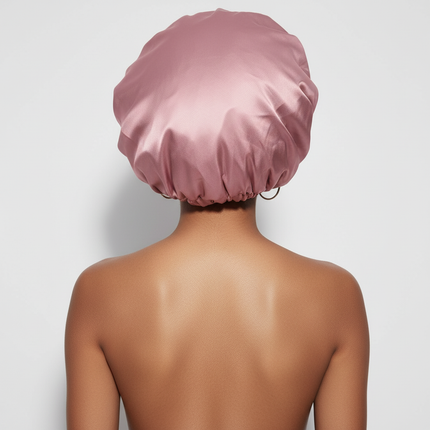Double Layer Satin Hair Cap for Sleeping Bonnets for Women Round Haircare Women Headwear Night Hat Reversible Head Cover - gallery 1