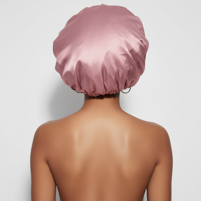Double Layer Satin Hair Cap for Sleeping Bonnets for Women Round Haircare Women Headwear Night Hat Reversible Head Cover - gallery 1