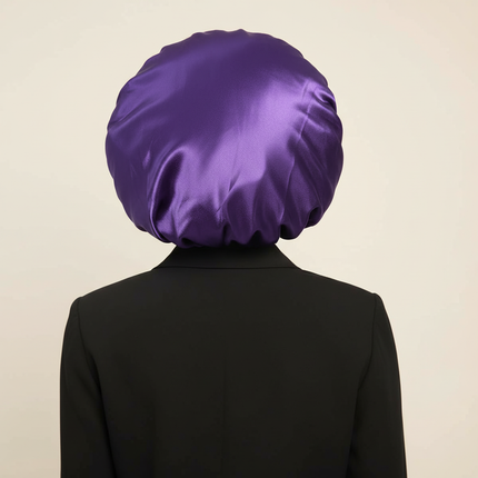Double satin nightcap flanging wooden ear shower cap lace home hat Queen Lady Princess Hat - gallery 1