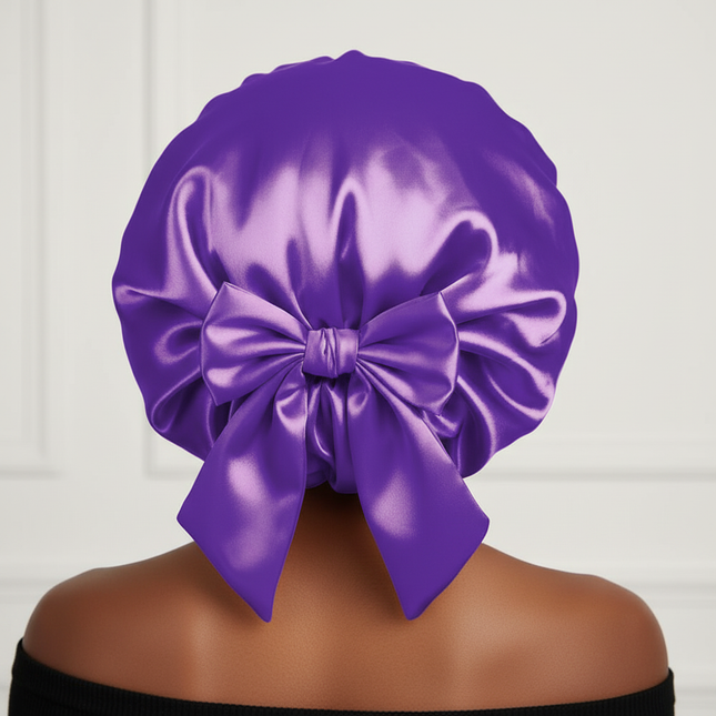 Satin Bonnet Silk Bonnet Adjustable Bonne For Sleeping Hair Bonnet With Tie Band Bonnets For Women Men - gallery 1
