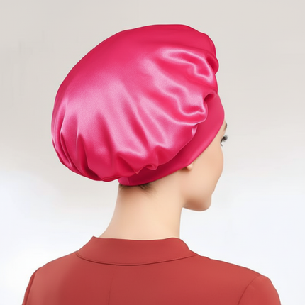 Newly Satin Night Hair Cap Women's Solid Sleeping Hat Sleep Care Bonnet Nightcap For Women Unisex Cap - gallery 1