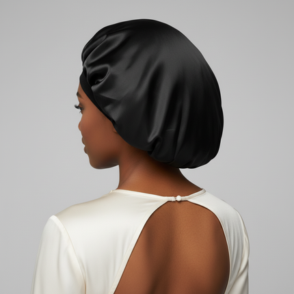 New Women Oversized Silky Hair Soft Elegant Bonnet Solid Color Satin Bonnet Sleeping Night Cap Elastic Shower Bath Hats - gallery 1