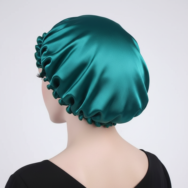 Unisex Adults Satin Nightcap Wide-brimmed Sleeping Cap for Spring Autumn Winter - gallery 1