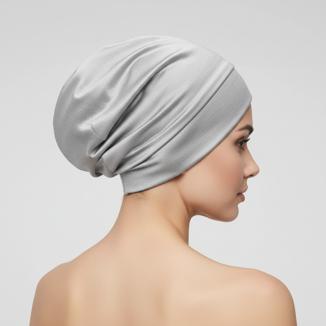 Silky Satin Lined Bonnet Sleep Cap Adjustable Stay On All Night Hair Wrap Cover Slouchy Beanie Curly Protection Silk Hair Bonnet - gallery 1