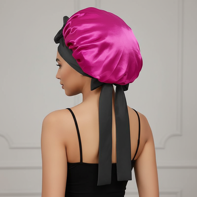 10 Pcs Cheetah-Print Satin Silk Bonnet for Sleeping Cute Bonnet with Long Strap Tie Band Adjustable Sleep Night Cap Hair Bonnet - gallery 1