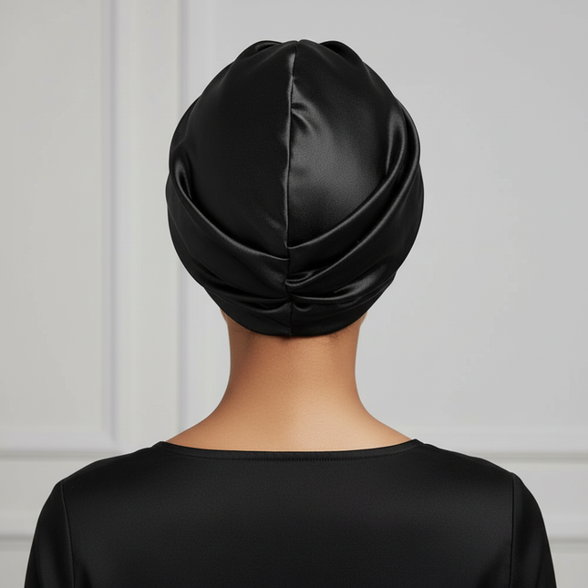 Satin Bonnet Hat Double Layer Hair Wrap Women Adjustable Knotted Hat Care Turban Satin Sleep Hat for Curly Straight Hair 2025 - gallery 1
