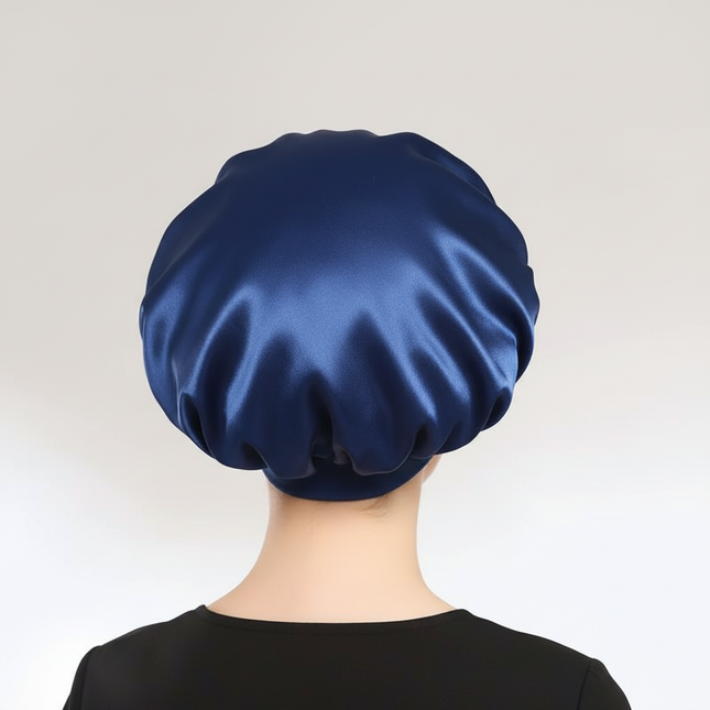 Newly Satin Night Hair Cap Women's Solid Sleeping Hat Sleep Care Bonnet Nightcap For Women Unisex Cap - gallery 1
