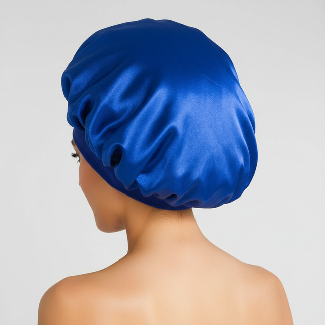 New Satin Wide Brim Nightcap Silky Bonnet Hair Wrap For Sleeping Sleep Cap With Elastic Soft Band Styling Cap Wash Face Nightcap - gallery 1
