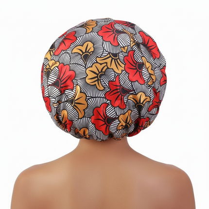 New Women's Extra Large Hair Cap For Sleeping African Printed Satin Cap Elastic Night Turban Artificial Silk Chemo Bonnet - gallery 1