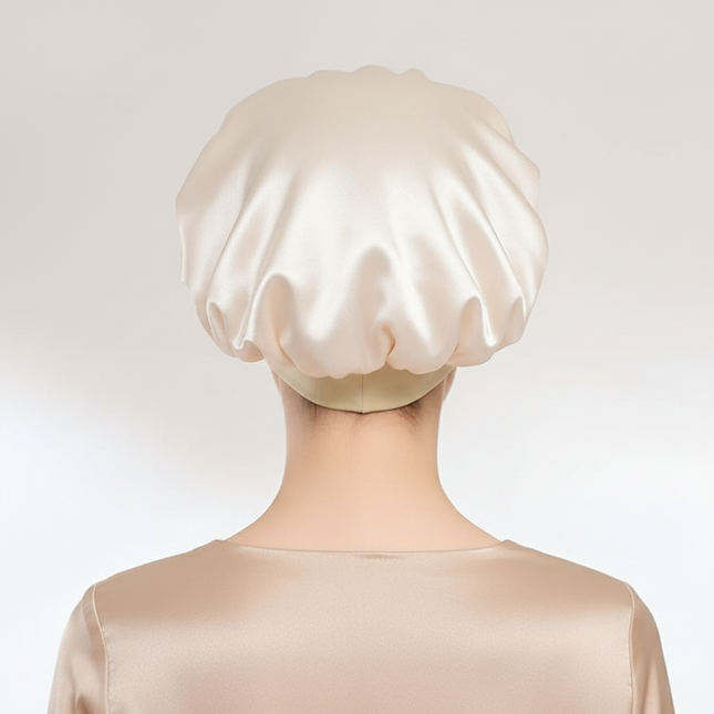 Newly Satin Night Hair Cap Women's Solid Sleeping Hat Sleep Care Bonnet Nightcap For Women Unisex Cap - gallery 1