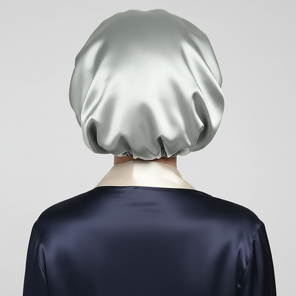 New Women Solid Reversible Satin Bonnet for Curly Hair Cap Double Layer Adjustable Sleep Cap Elastic Hair Cap Haircare Night Hat - gallery 1