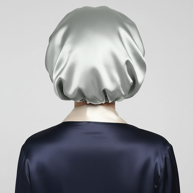 New Women Solid Reversible Satin Bonnet for Curly Hair Cap Double Layer Adjustable Sleep Cap Elastic Hair Cap Haircare Night Hat - gallery 1