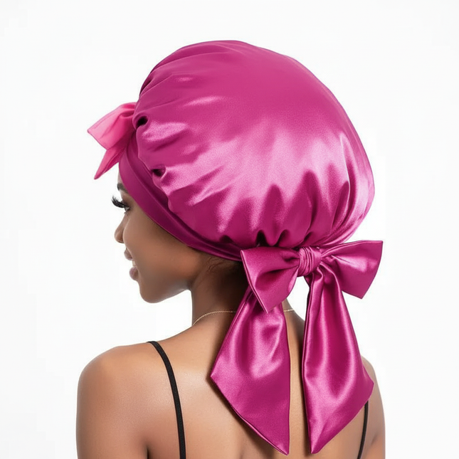 Satin Bonnet Bonnet Adjustable Bonne For Sleeping Hair Bonnet With Tie Band Bonnets For Women Men - gallery 1