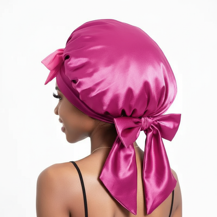 Satin Bonnet Bonnet Adjustable Bonne For Sleeping Hair Bonnet With Tie Band Bonnets For Women Men - gallery 1