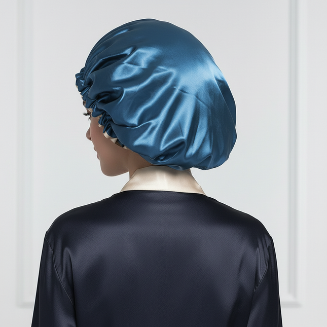 New Women Solid Reversible Satin Bonnet for Curly Hair Cap Double Layer Adjustable Sleep Cap Elastic Hair Cap Haircare Night Hat - gallery 1