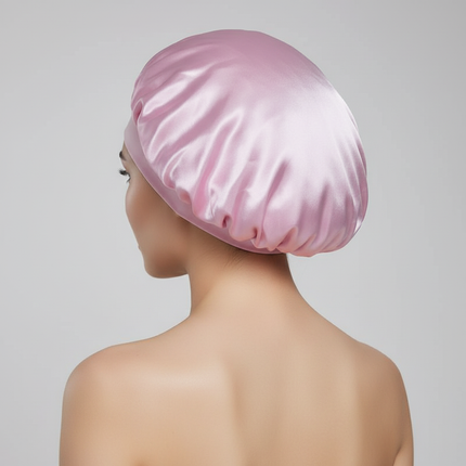 New Women Extra Large Satin Sleep Cap Solid Satin Bonnet Hair Styling Sleep Hat Wrap Shower Cap Beauty Hair Styling Tools - gallery 1