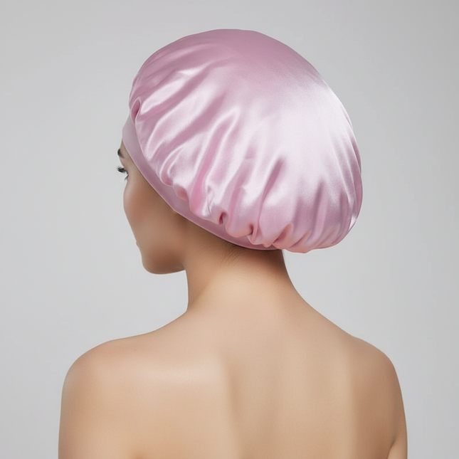 New Women Extra Large Satin Sleep Cap Solid Satin Bonnet Hair Styling Sleep Hat Wrap Shower Cap Beauty Hair Styling Tools - gallery 1