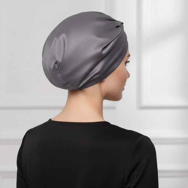 100% Mulberry Silk Bonnet Silk Sleeping Cap Double-Sided Real Silk For Hair Skin  Turban - gallery 1