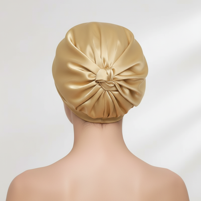 100% Mulberry Silk Bonnet Silk Sleeping Cap Double-Sided Real Silk For Hair Skin  Turban - gallery 1