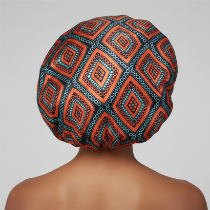 New Women's Extra Large Hair Cap For Sleeping African Printed Satin Cap Elastic Night Turban Artificial Silk Chemo Bonnet - gallery 1