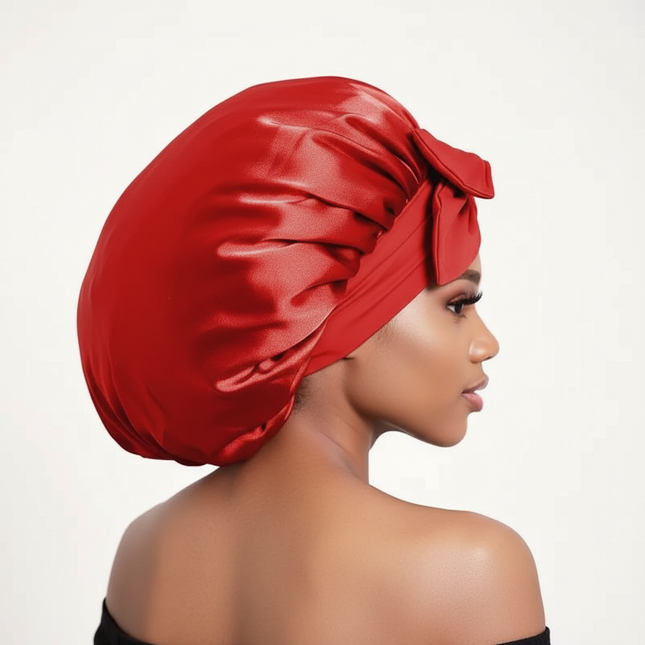 Satin Bonnet Bonnet Adjustable Bonne For Sleeping Hair Bonnet With Tie Band Bonnets For Women Men - gallery 1