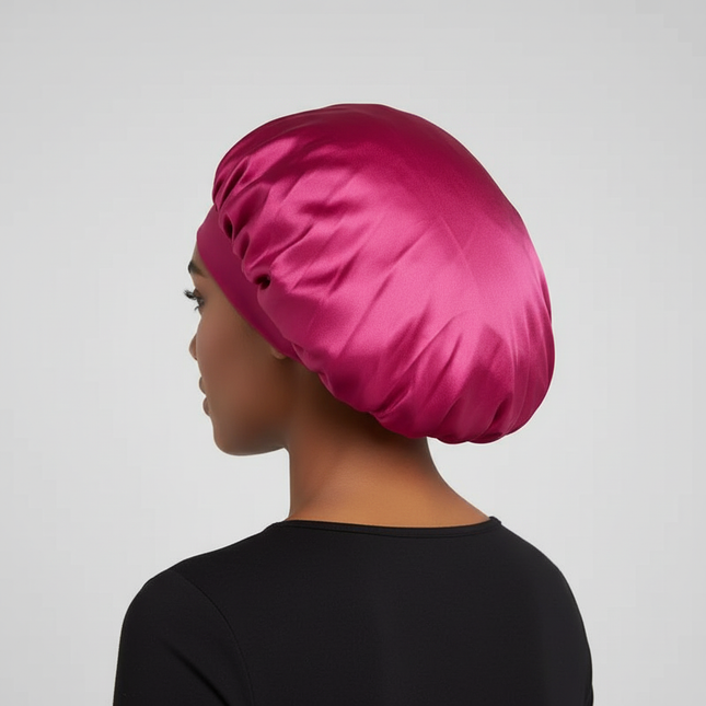 Satin Wide-brimmed Nightcap Styling Silk Headband for Sleeping Nightcap with Elasticated Floppy Band Cap Hair Shower Cap - gallery 1