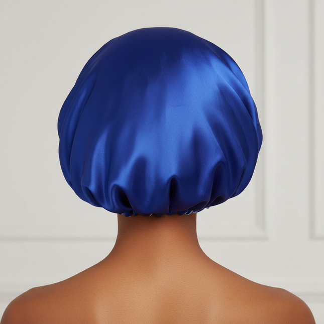 Double satin nightcap flanging wooden ear shower cap lace home hat Queen Lady Princess Hat - gallery 1