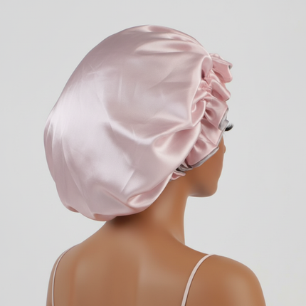 Double satin nightcap flanging wooden ear shower cap lace home hat Queen Lady Princess Hat - gallery 1