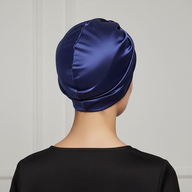 Women Satin Solid Sleeping Hat Double Layered Night Sleep Cap For Women Shower Caps Waterproof Sleeping Hair Bonnets Cap - gallery 1