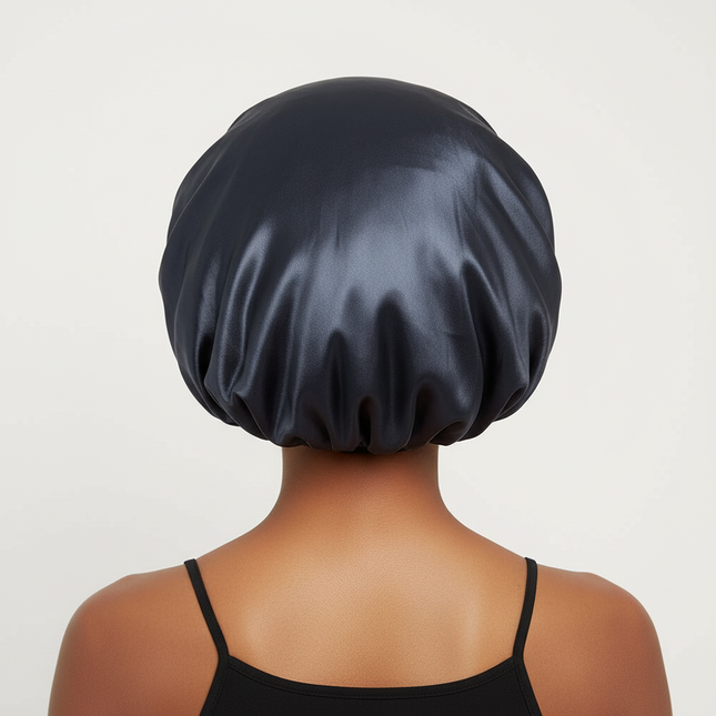 New Women Oversized Silky Hair Soft Elegant Bonnet Solid Color Satin Bonnet Sleeping Night Cap Elastic Shower Bath Hats - gallery 1